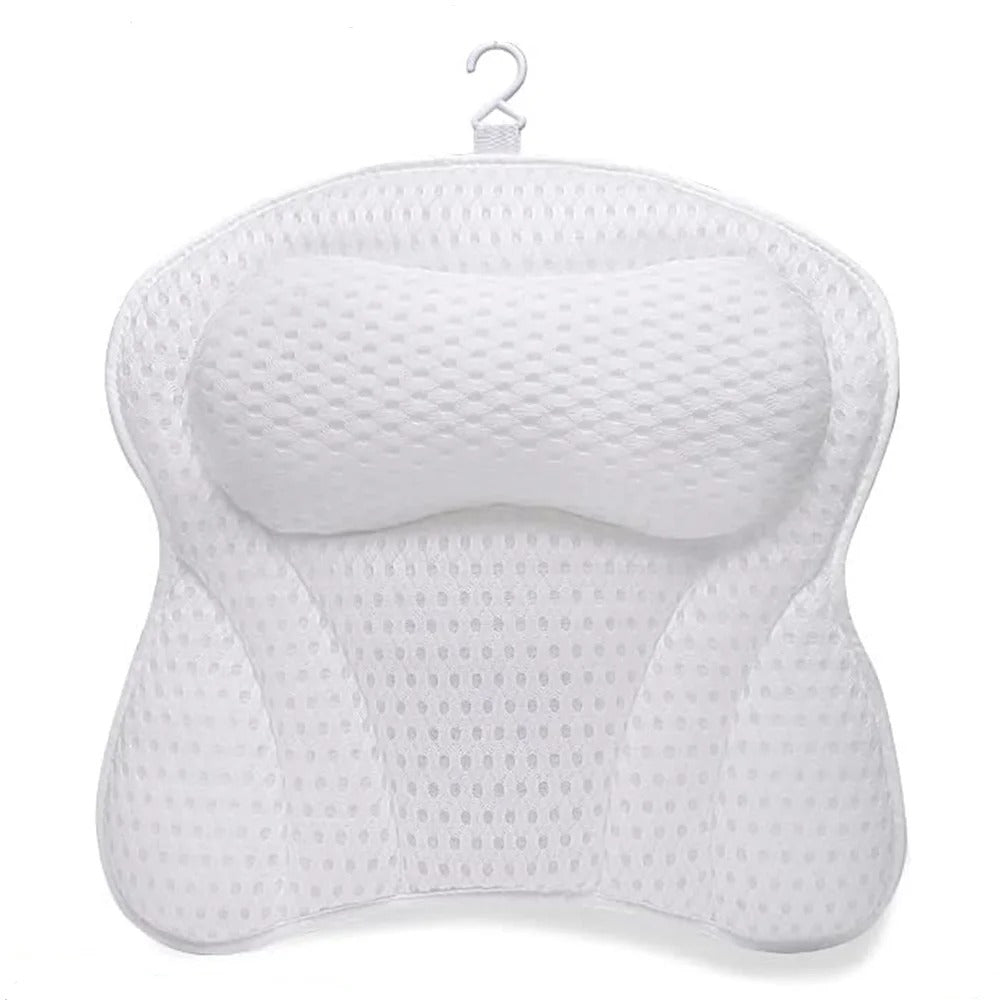 Luxury Spa Bath Pillow with Headrest & Suction Cups