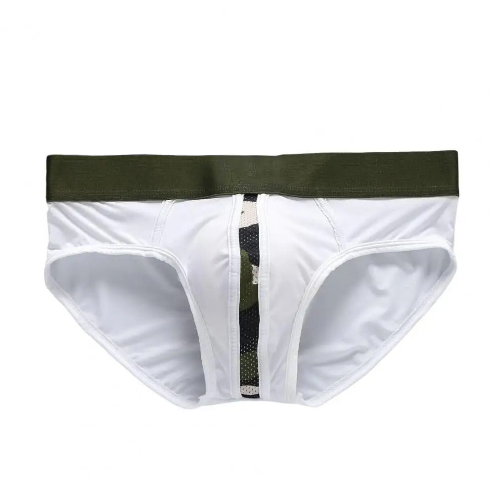 Camo-Stripe Silk Briefs