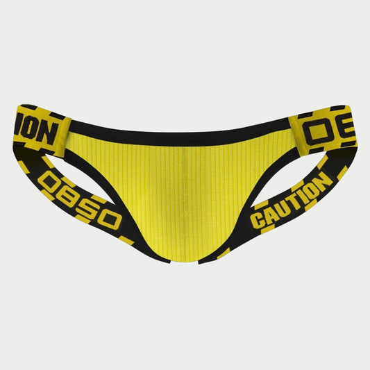 Low-Waist Caution Backless Thong