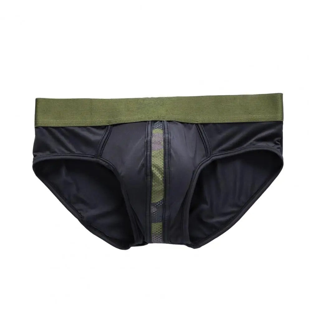 Camo-Stripe Silk Briefs